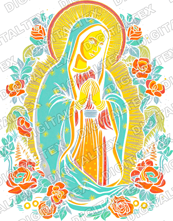 Virgen de Guadalupe colorida